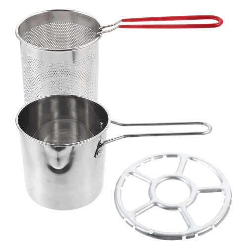 1 Set Fritteuse Frittierkorb Tieffritierbehälter