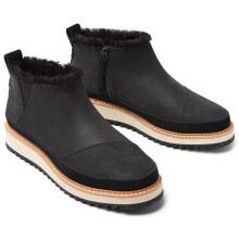 (Black, 5 (Adults')) TOMS Marlo Leather Women's Black Boots