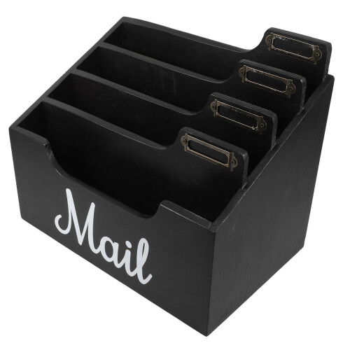 Wood Desk Organizer Con Múltiples Compartimentos Para Oficina Y