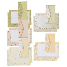 5 Ensembles 45 Pièces À Lettre Et Enveloppe Fleurs Écritoire