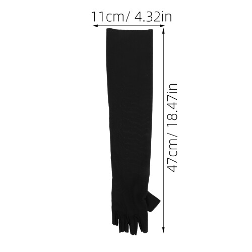 2Pcs Fingerless Ice Silk Arm Sleeves UV Protection Cooling 1