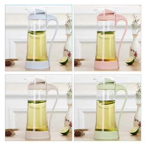1200Ml Transparent Glass Cold Water Pitcher For Beverage Storage Serving 1