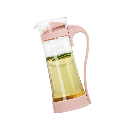1200Ml Transparent Glass Cold Water Pitcher For Beverage Storage Serving