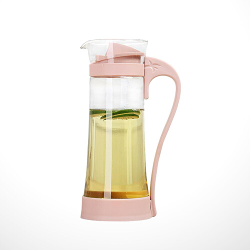 1200Ml Transparent Glass Cold Water Pitcher For Beverage Storage Serving 2