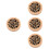 4Pcs Wooden Incense Burner Tabletop Holder Round Cone Case 8