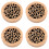 4Pcs Wooden Incense Burner Tabletop Holder Round Cone Case 7