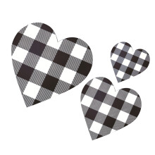 3Pcs Wood Heart Sign Pendant Wall Decor