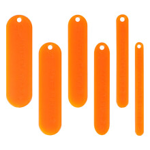 6pcs plastic netting needles for fishing net repair, orange