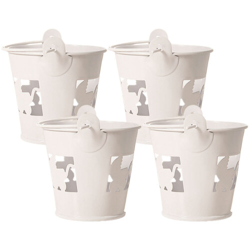 4pcs hollow storage buckets with handle for candy snack organizer 1