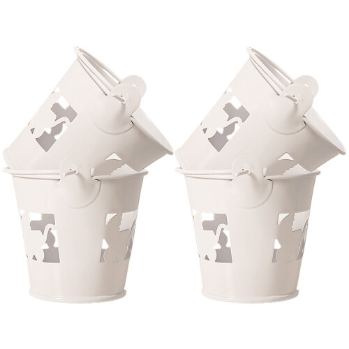 4pcs hollow storage buckets with handle for candy snack organizer 2