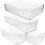 4Pcs Plastic Transparent Desk Drawer Organizer For Office Bathroom 2