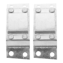 2Pcs Aluminum Alloy Helmet Flashlight Holder Silver for Safety Hardhat