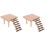 2 Pcs Wooden Hamster Squirrel Standing Board Ladder Platform 2