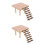 2 Pcs Wooden Hamster Squirrel Standing Board Ladder Platform 5