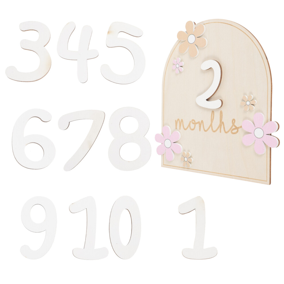 1Set Multi Wooden Baby Milestone Cards For Newborn Growth Photo Props Totority