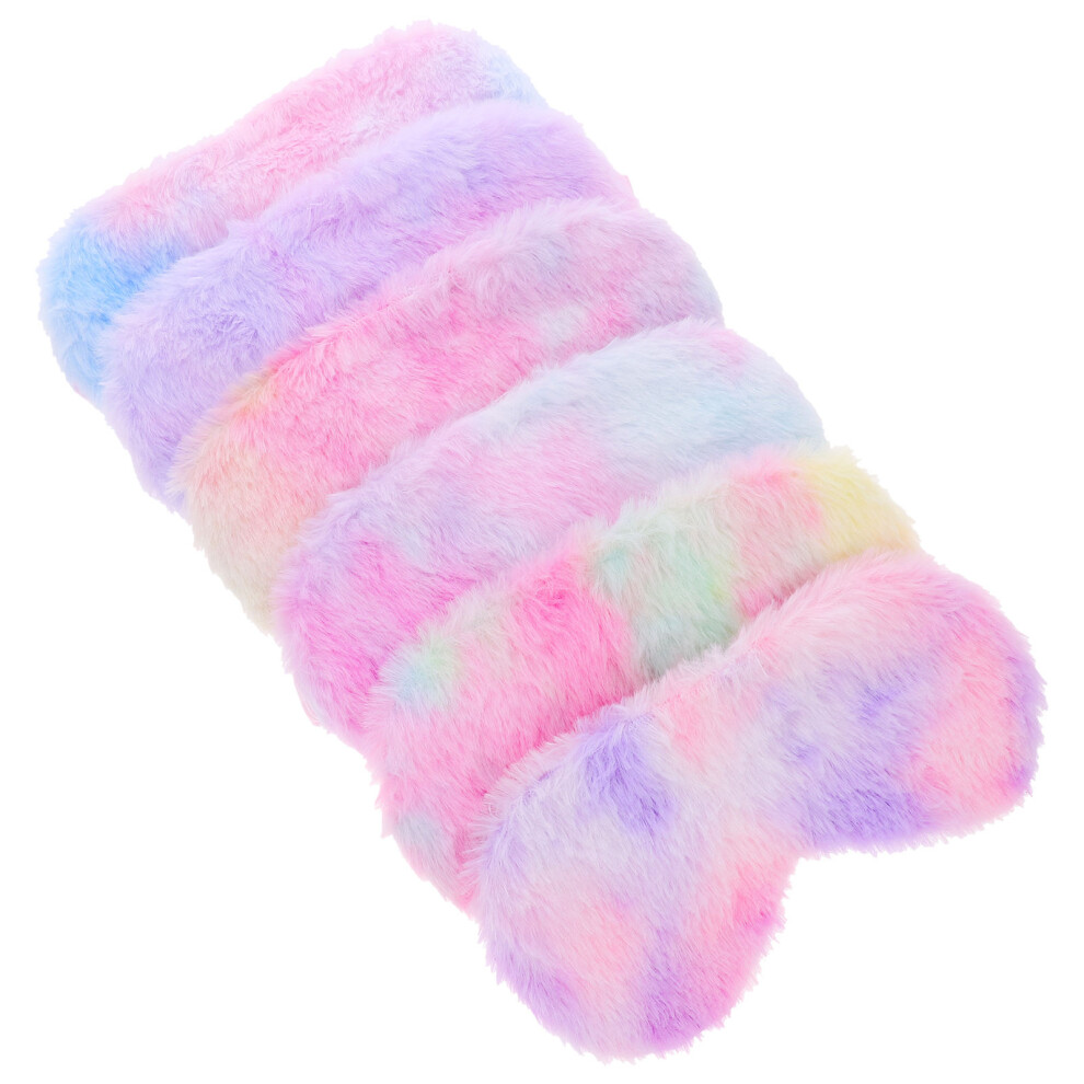 Aboofan Light 6Pcs Plush Furry Sleep Masks For Adults And Kids