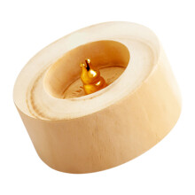 Simple Round Wooden Incense Burner And Stick Holder For Home Use