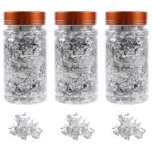 3 Pcs 3G Bottle Gold Silver Foil Paper For Nail Art Glitter Craft