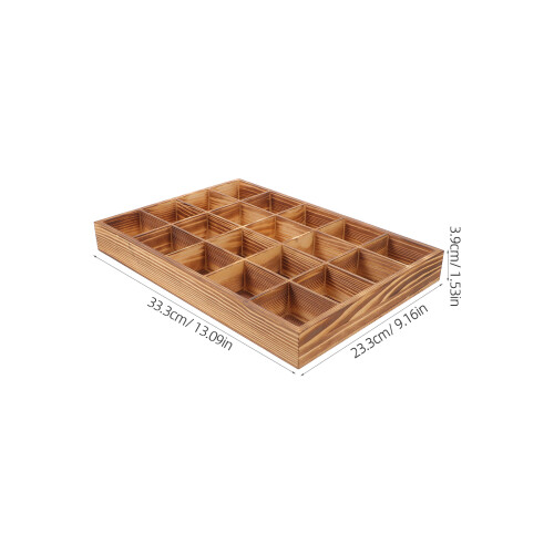 Wooden Grid Display Box 20-Compartment Socks Panties Organizer 1