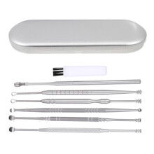 One Set Portable Earwax Removal Scoop Stainless Steel Tool