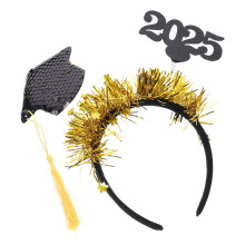 Graduation Cap Headband With Tassel 2025 Mini Bachelor Hairband