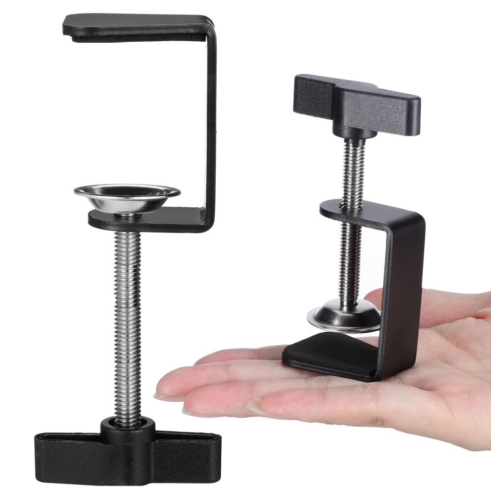 4 Pcs C-Shape Desk Mount Clamps Retaining Clips 031514476180