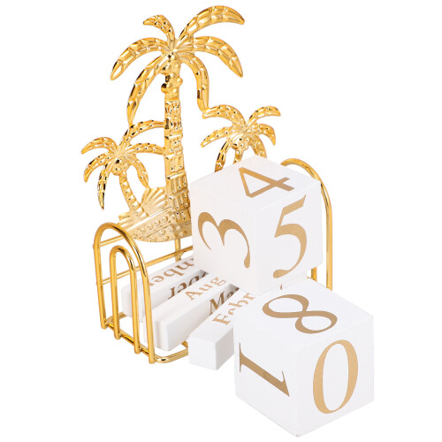 5 Sets Wood Calendar Block Perpetual Table Decor