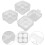 3Pcs 4-Lattice Egg Storage Tray Holder For Household Use White 4