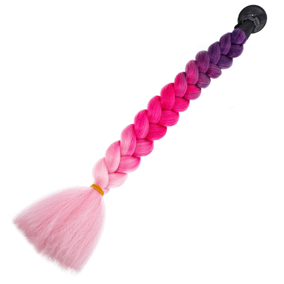 Totority Unisex Multi Color Helmet Braid Wig Decorative Accessory With Suction Cup