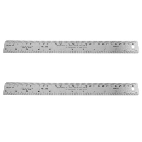 2Pcs Professional Cork Backing Rulers Engineering Office Stationery