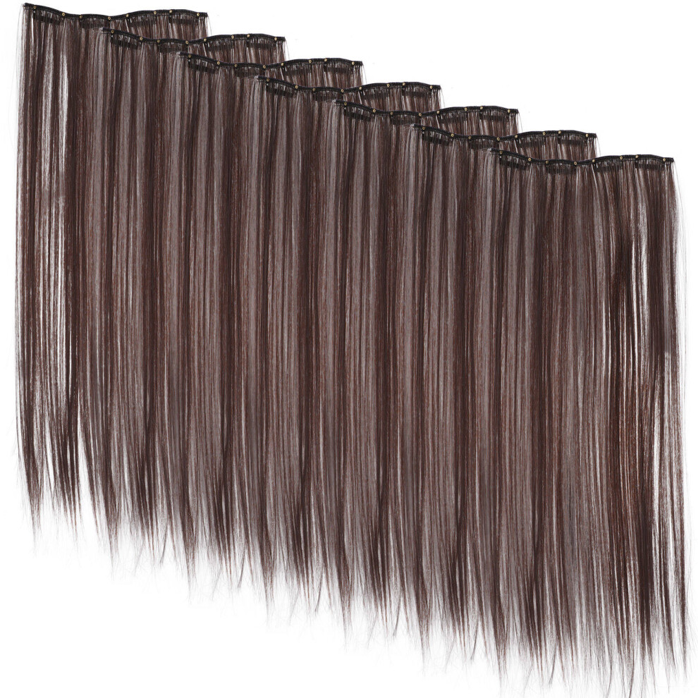 Inoomp 14 Pcs Women Straight Hairpieces With Clips For Hair Extensions