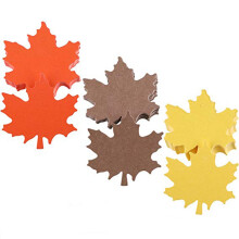 150 Pcs Kraft Paper Maple Leaf Tags With 40M Hemp Rope For Party Decor