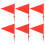 6Pcs Marking Flags For Lawn Sprinkler Irrigation Mini Triangle 1
