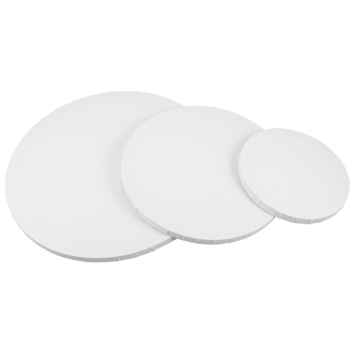6 Pcs Round Cotton Canvas Frames 20 30 40cm With Wood Frame 2
