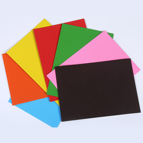 56Pcs A4 Colored Corrugated Cardboard Sheets Mixed Colors 1