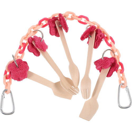 2Pcs Parrot Chewing Toy Hanging Bird Cage Accessory