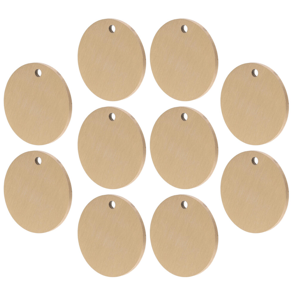 10Pcs Blank Wood Circle Coins 30Mm With Hole For Jewelry Making 3353299140986