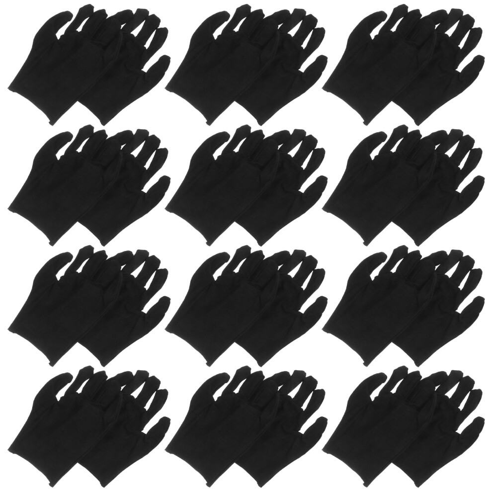 36 Pairs Cotton Work Gloves For Hand Protection Black Thickened 031514475152