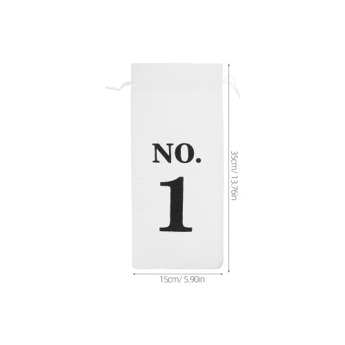 10pcs drawstring bags, reusable imitation linen pouches 2