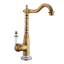 Antique Bronze Brass Kitchen Sink Faucet Handle Lever Mixer Tap