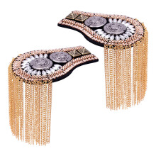 2Pcs Golden Shoulder Board Tassels Suit Costume Accessories