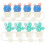 24 Pcs Reusable Drinking Straw Caps Cartoon Cactus Tips 1