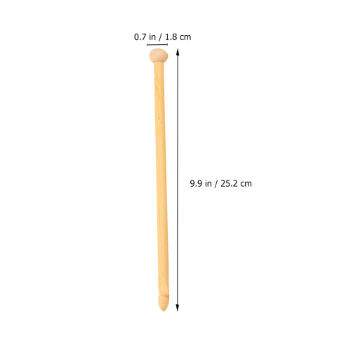 12pcs 25cm portable round bead head knitting needles carbonized 1