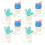 24 Pcs Reusable Drinking Straw Caps Cartoon Cactus Tips 3