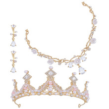 1 Set Birthday Crown Headband With Rhinestone Jewelry For Girl