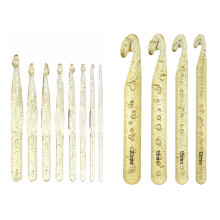 12Pcs Abs Plastic Crochet Set Knitting Tools For Practice Professional