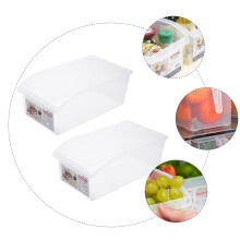 2Pcs Transparent Fridge Fruit Container Kitchen Organizer
