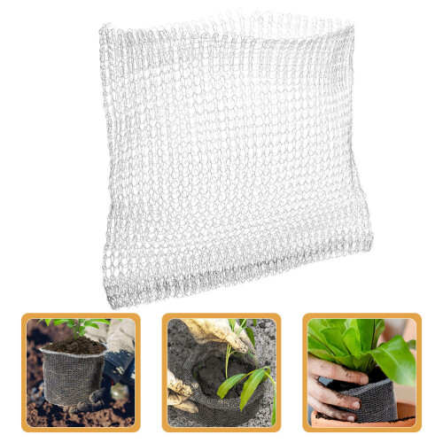 Plants Root Mesh Net Wire Basket Protection Bag Metal 2