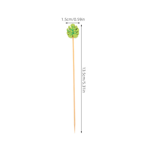100Pcs Cactus Decor Cocktail Picks For Fruit And Dessert 2