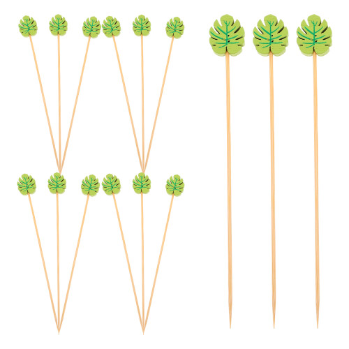 100Pcs Cactus Decor Cocktail Picks For Fruit And Dessert
